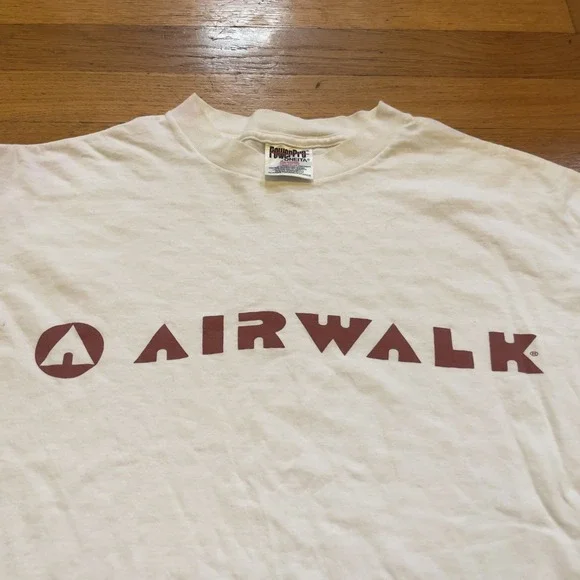VTG Rare 90s AIRWALK SKATE SHOES Logo Spell Out T-Shirt Men XL Single Stitch USA - Picture 2 of 5